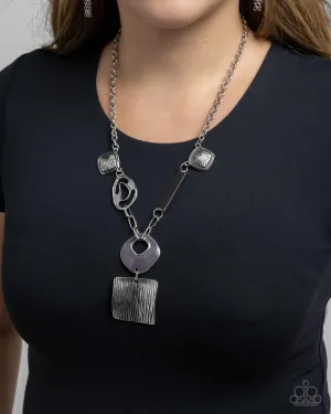 Natural Philosophy - Silver - Textured Shape Paparazzi Short Necklace