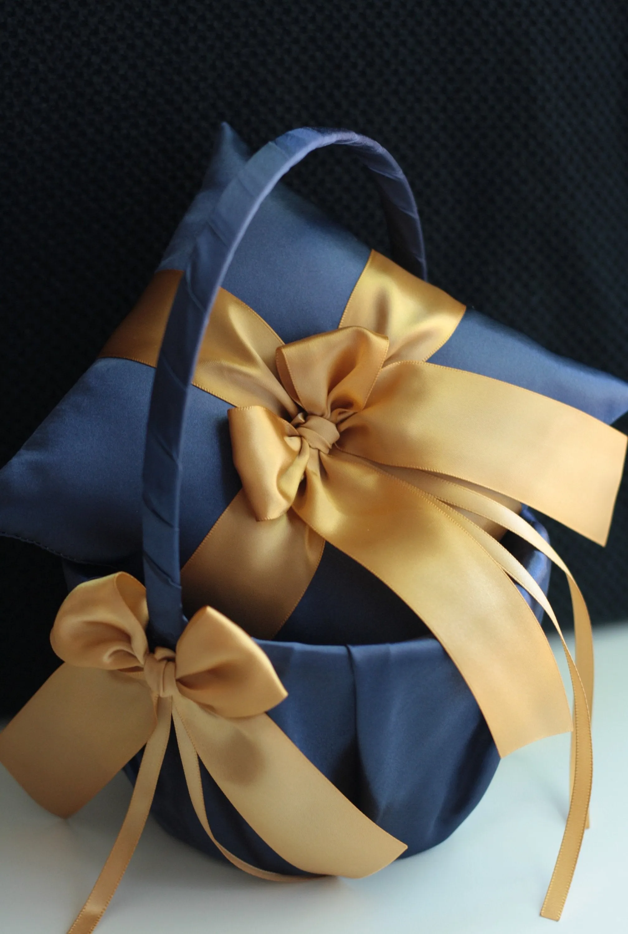 Navy Ring Holder Navy Ring Bearer Pillow Gold Wedding Pillow Gold Ring Holder Navy Ring Pillow Wedding Ring Pillow for Rings Wedding Bearer