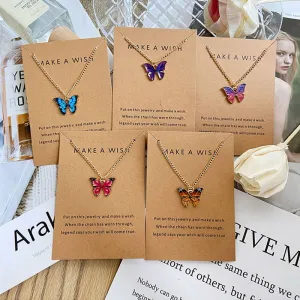 Neck Chain Butterfly Colorful