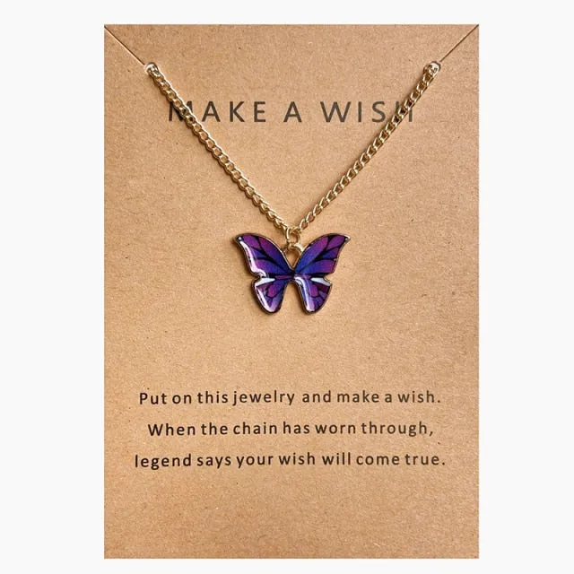 Neck Chain Butterfly Colorful