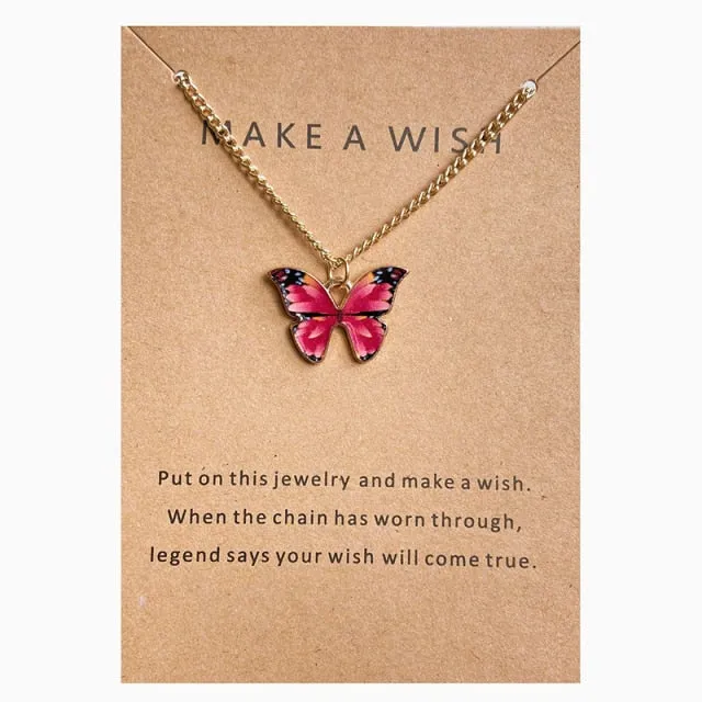 Neck Chain Butterfly Colorful