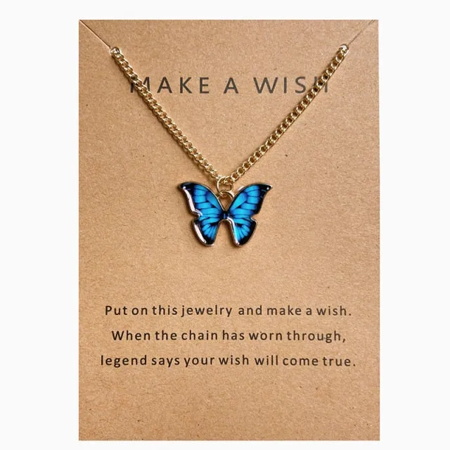 Neck Chain Butterfly Colorful