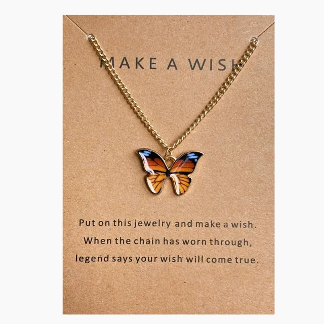 Neck Chain Butterfly Colorful