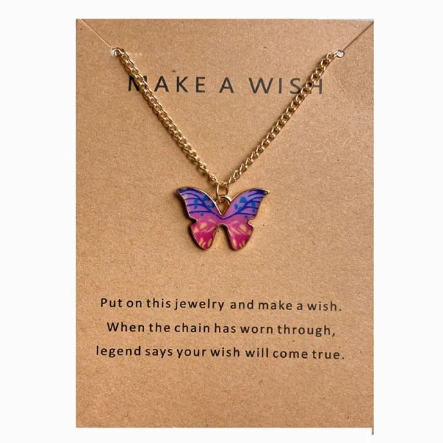 Neck Chain Butterfly Colorful