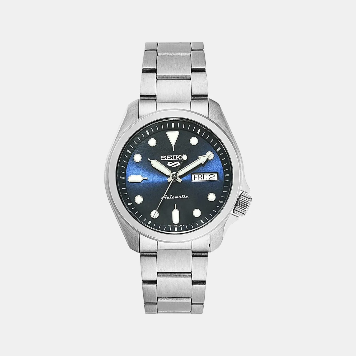 New 5 Sports Men Automatic Blue Dial Analog Stainless Steel Watch SRPE53K1