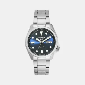 New 5 Sports Men Automatic Blue Dial Analog Stainless Steel Watch SRPE53K1