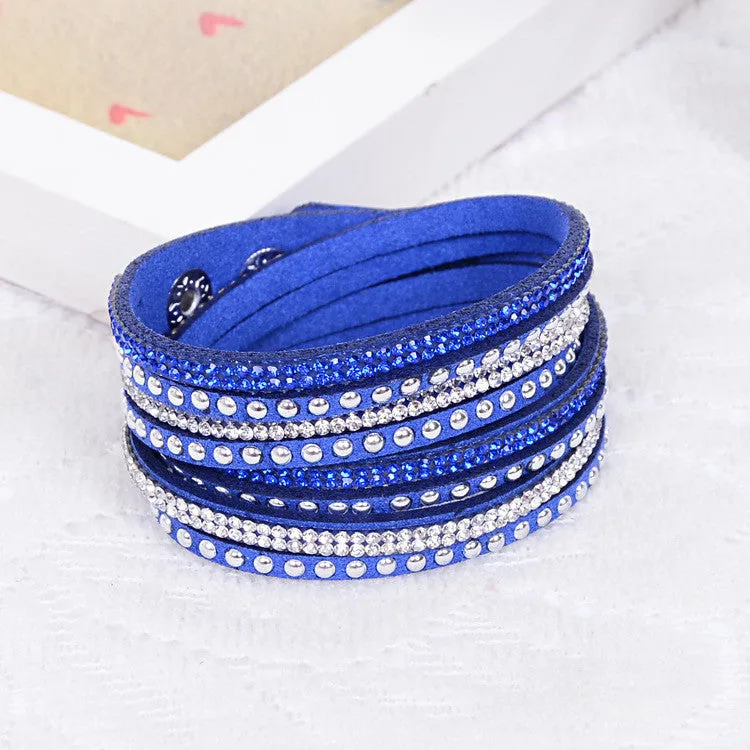 New Unisex Multilayer Leather Bracelet Christmas Gift Charm Bracelets Vintage Jewelry For Women Pulsera