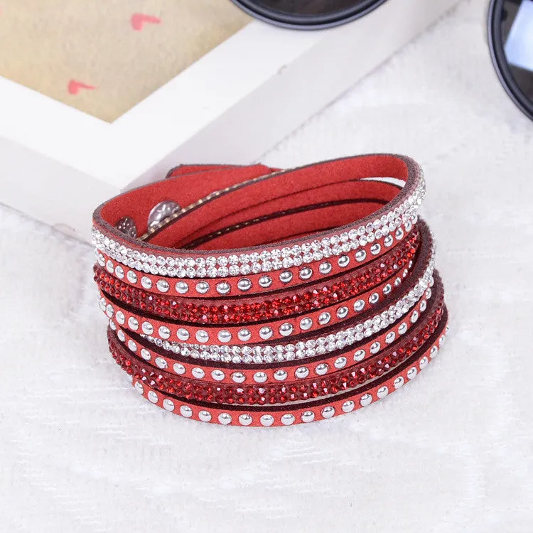 New Unisex Multilayer Leather Bracelet Christmas Gift Charm Bracelets Vintage Jewelry For Women Pulsera