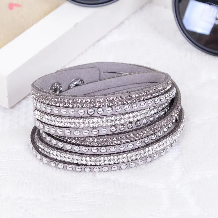 New Unisex Multilayer Leather Bracelet Christmas Gift Charm Bracelets Vintage Jewelry For Women Pulsera