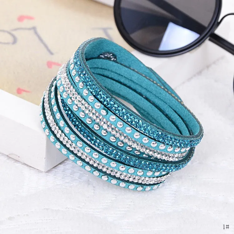 New Unisex Multilayer Leather Bracelet Christmas Gift Charm Bracelets Vintage Jewelry For Women Pulsera