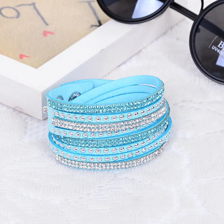 New Unisex Multilayer Leather Bracelet Christmas Gift Charm Bracelets Vintage Jewelry For Women Pulsera