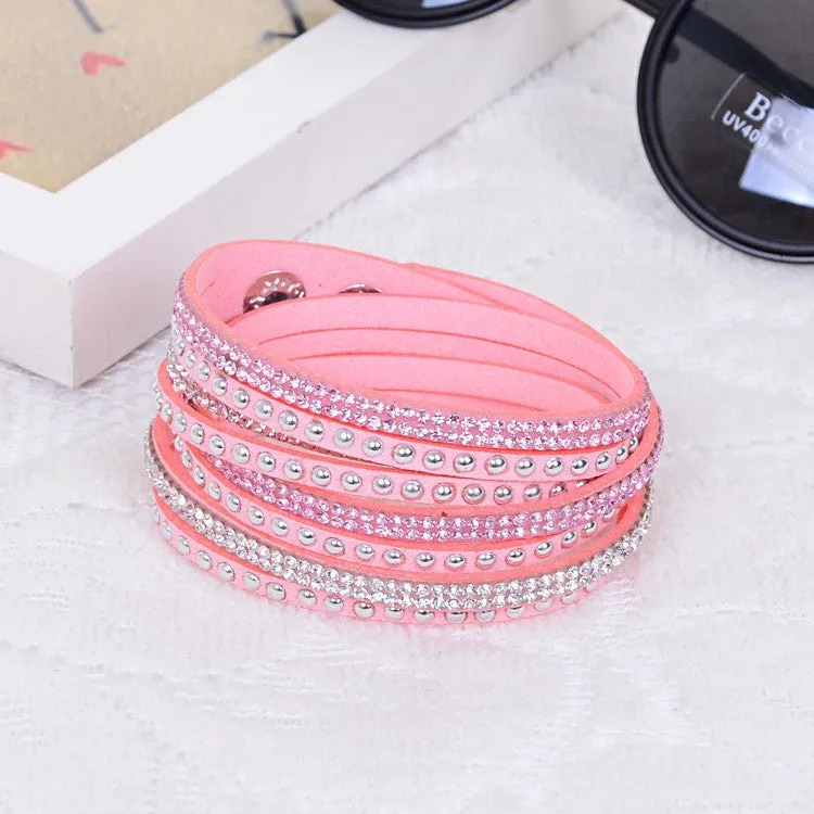 New Unisex Multilayer Leather Bracelet Christmas Gift Charm Bracelets Vintage Jewelry For Women Pulsera