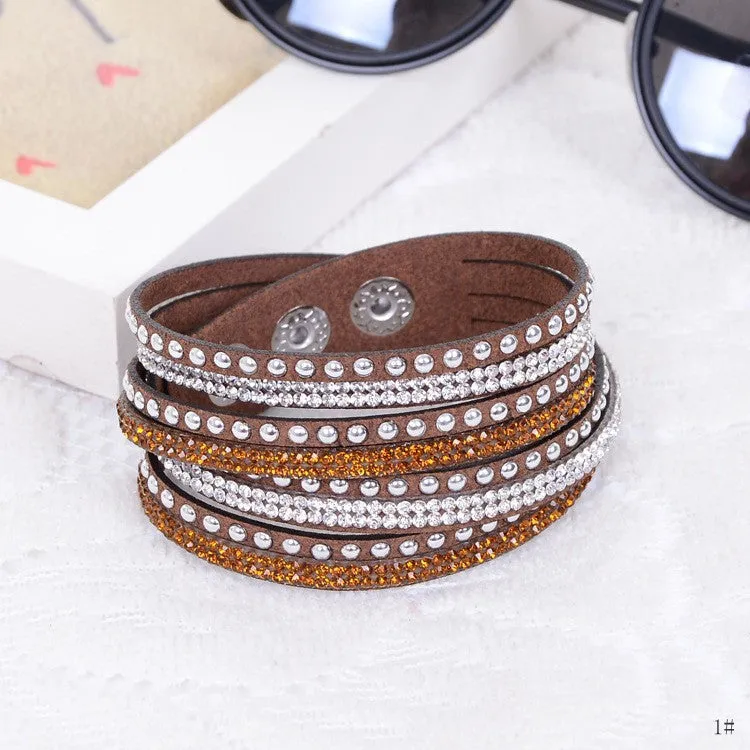 New Unisex Multilayer Leather Bracelet Christmas Gift Charm Bracelets Vintage Jewelry For Women Pulsera
