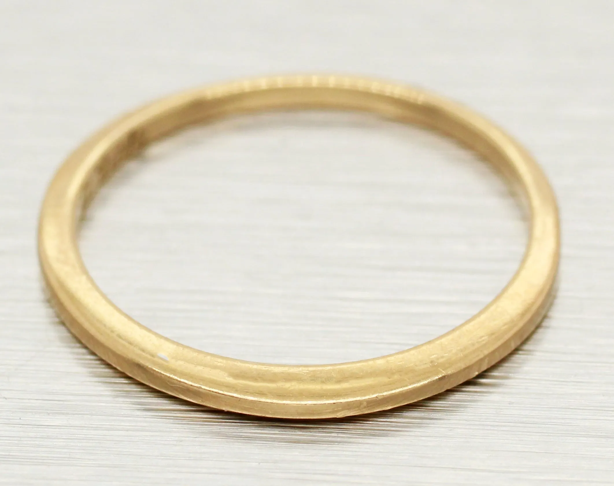 Nora Kogan Mama Ring - 18k Yellow Gold Band with Diamond - Size 6