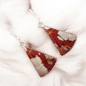 Noreena Jasper Solid 925 Sterling Silver Earrings