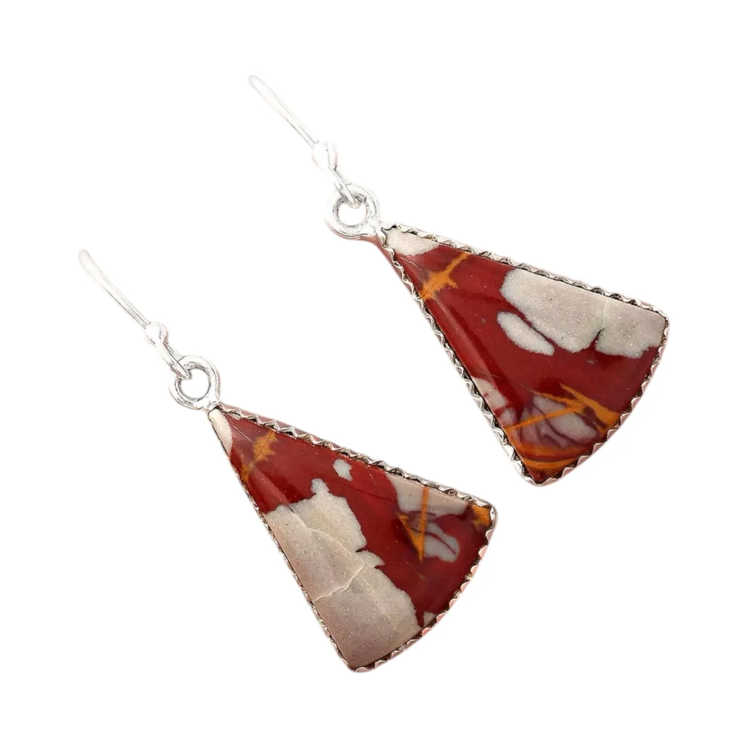 Noreena Jasper Solid 925 Sterling Silver Earrings