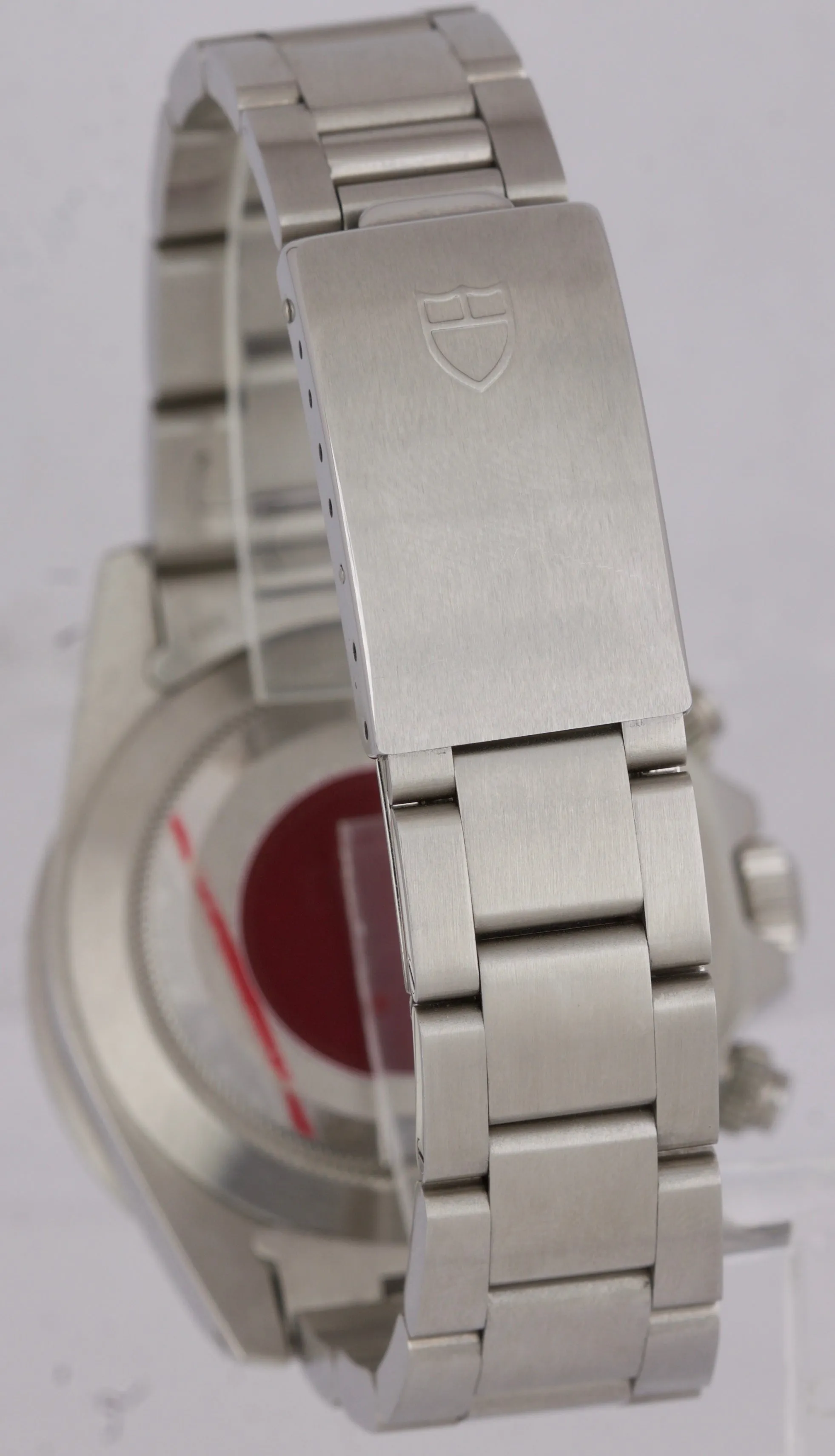 NOS LNIB Tudor OysterDate Chronograph BIG BLOCK 'ALBINO' 79180 Stainless Watch