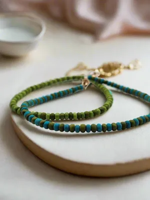 Ocean Moss Stack Bracelet Set