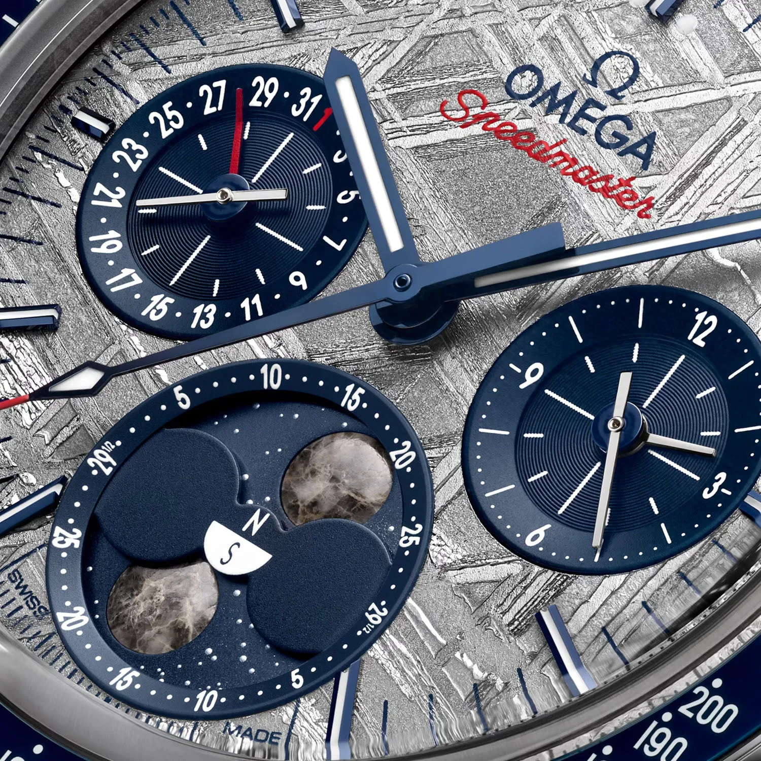 OMEGA Speedmaster Meteorite Moonphase Stem Winding – 304.30.43.52.06.001