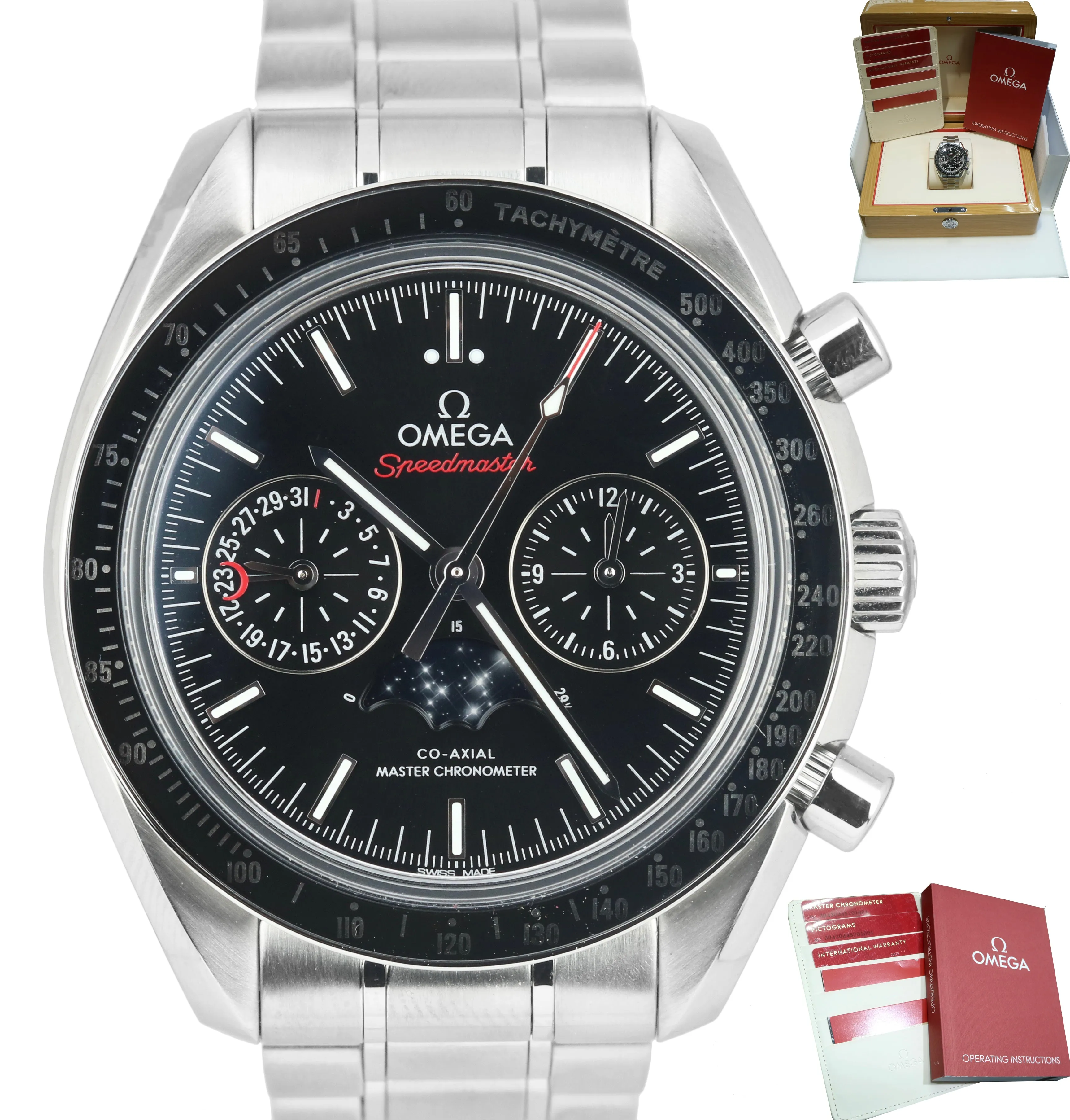 Omega Speedmaster Moonwatch 304.30.44.52.01.001 Stainless 44mm Automatic Watch