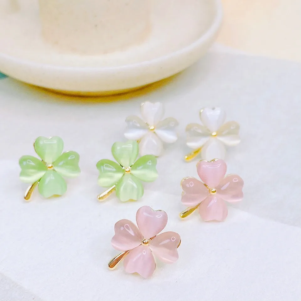Opal Clover Earrings