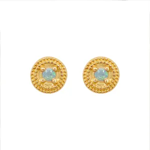Opal Round Earrings