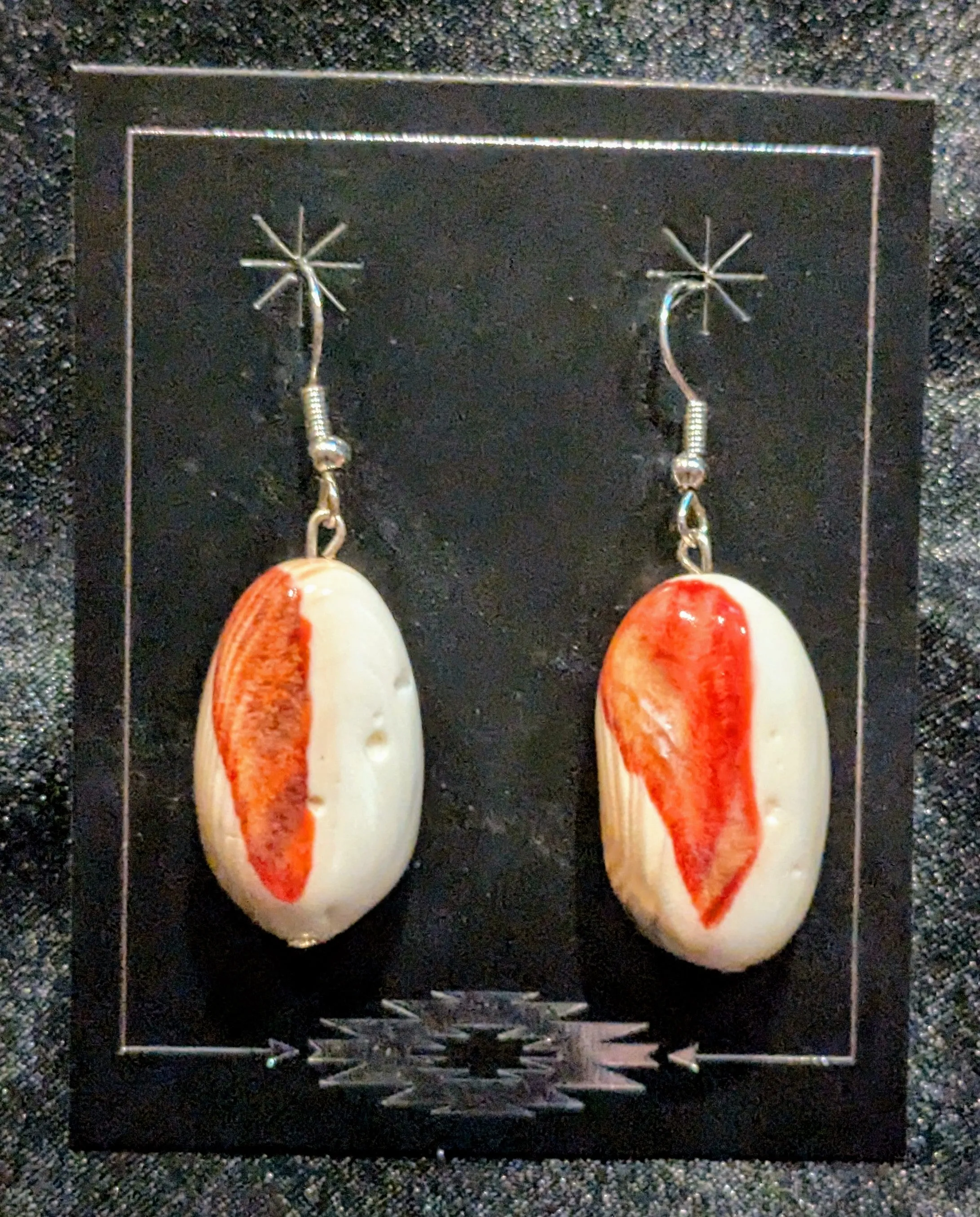 Orange Spiny Beautiful Dangle Earrings