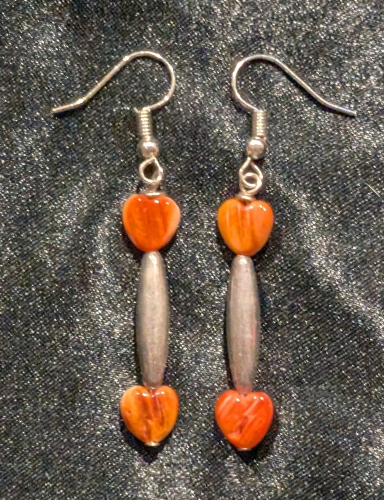 Orange Spiny Beautiful Dangle Earrings