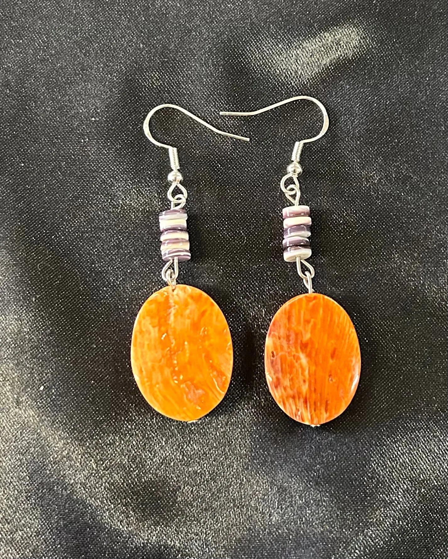 Orange Spiny Beautiful Dangle Earrings