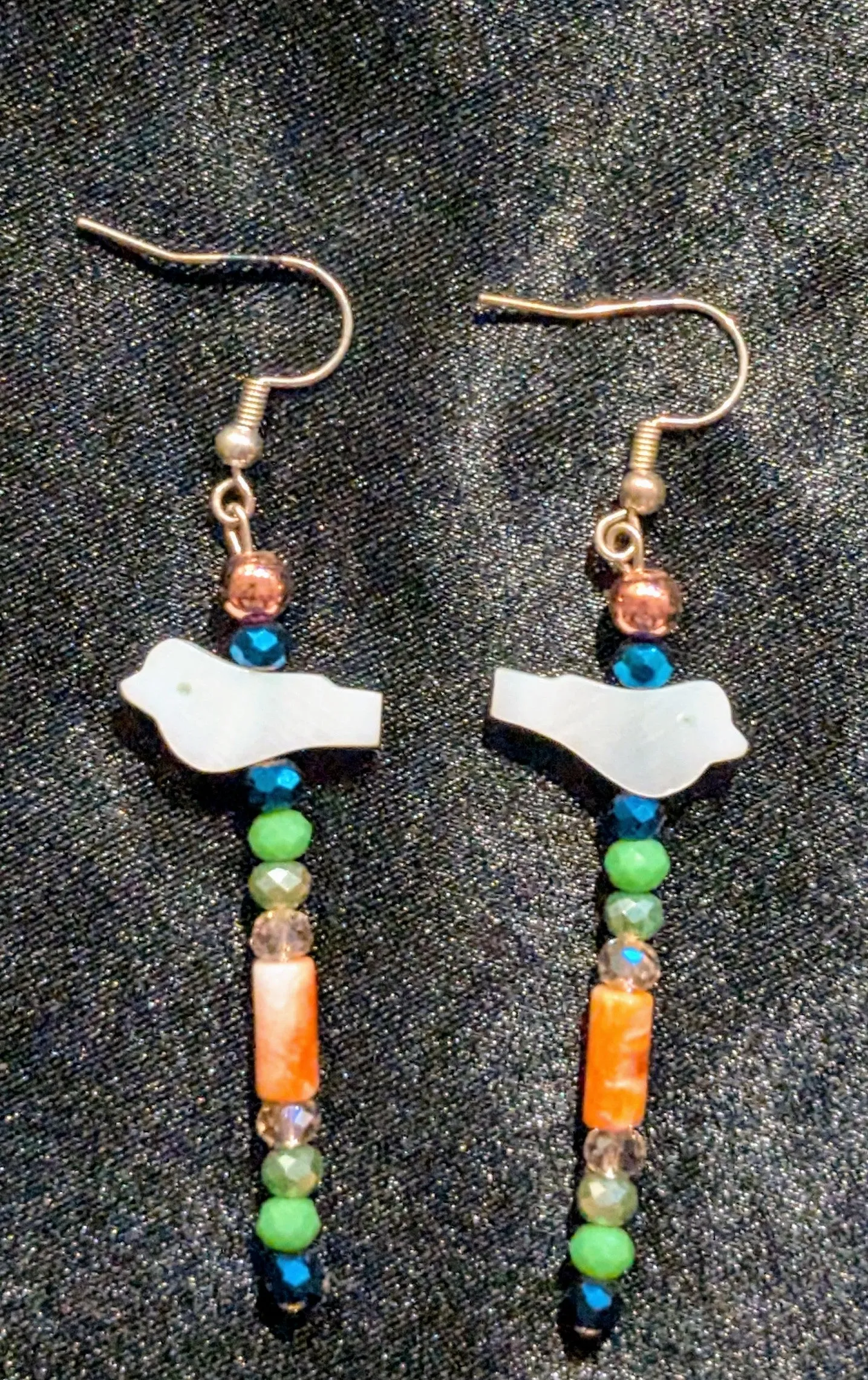 Orange Spiny Beautiful Dangle Earrings