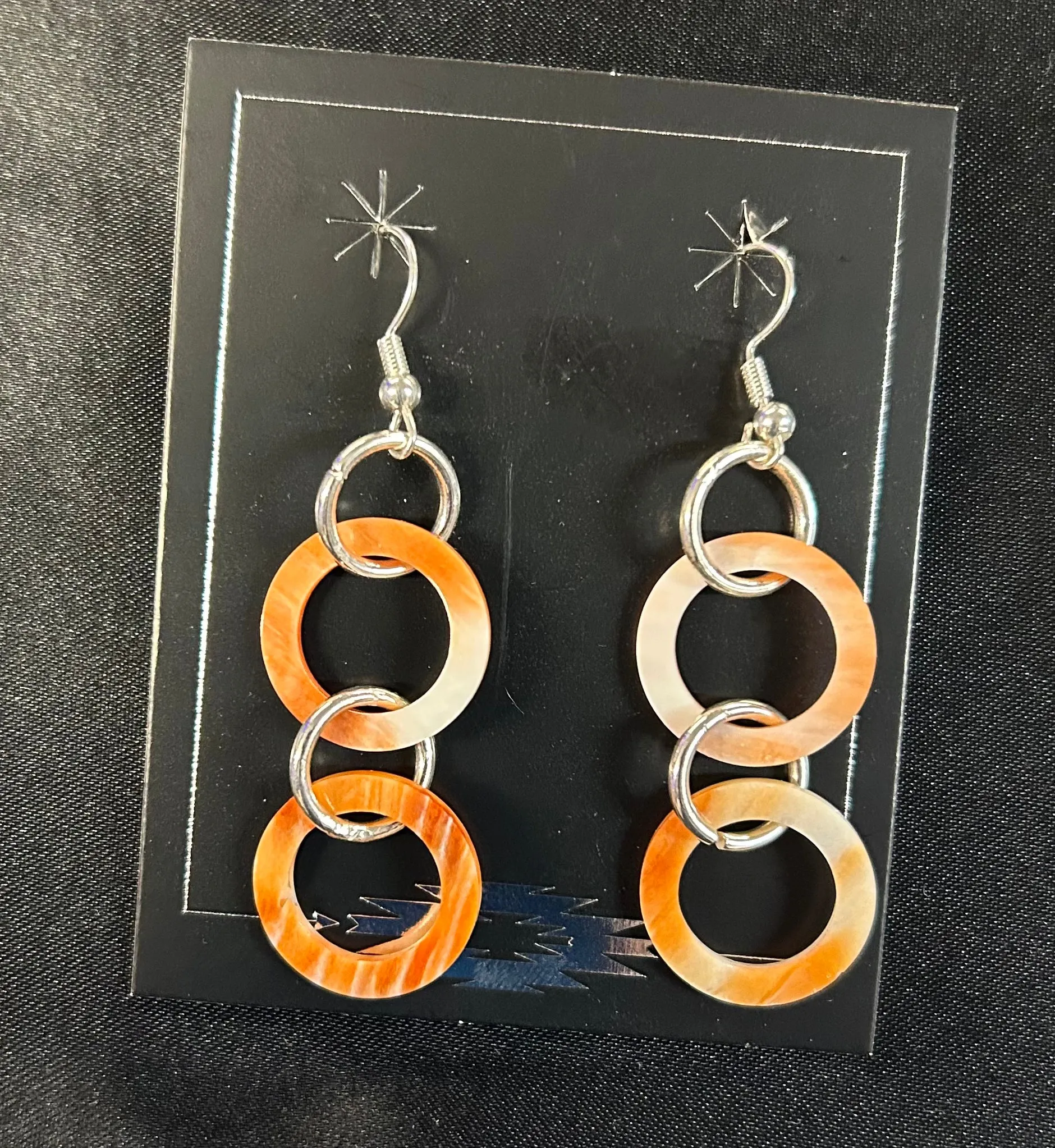 Orange Spiny Beautiful Dangle Earrings