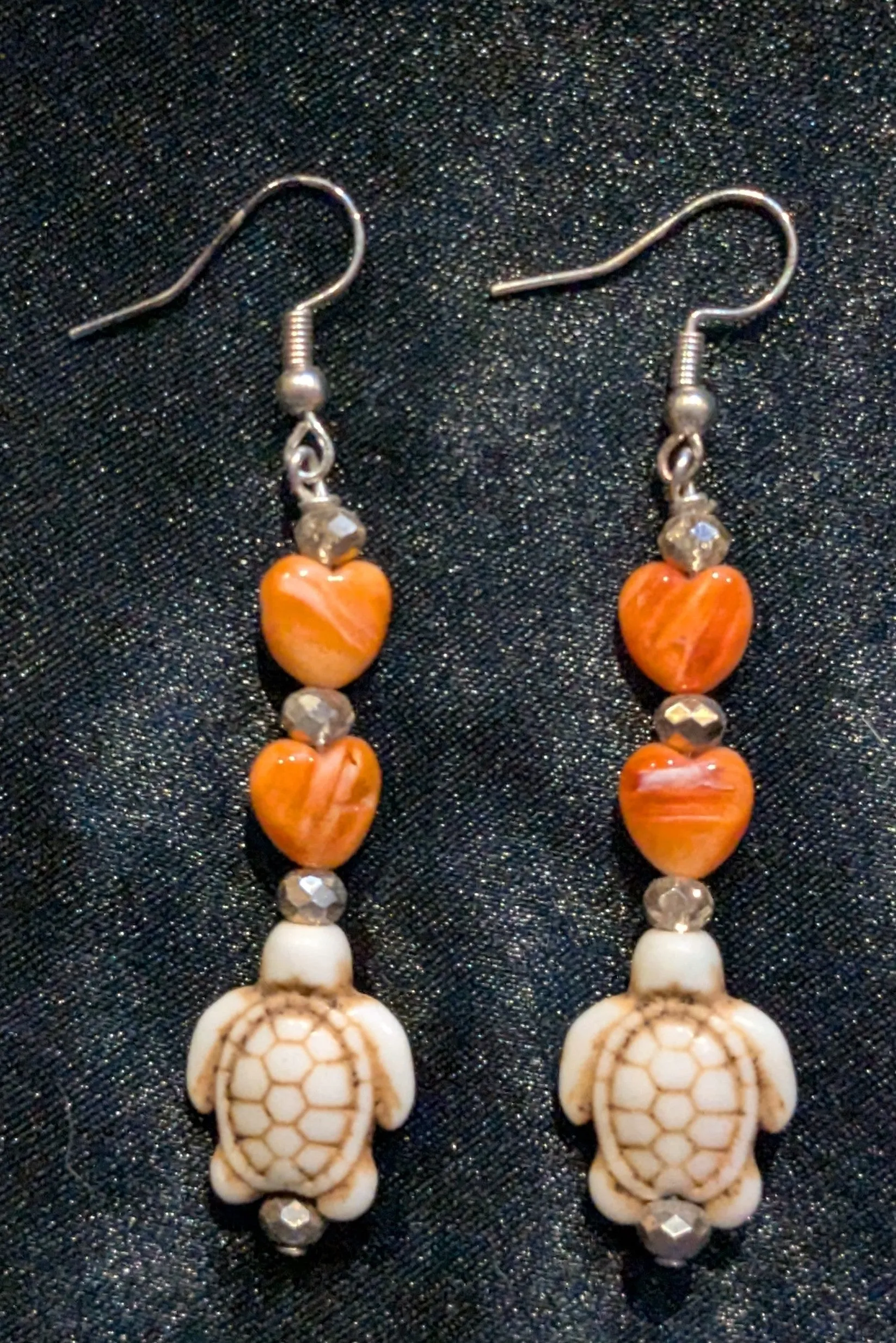 Orange Spiny Beautiful Dangle Earrings