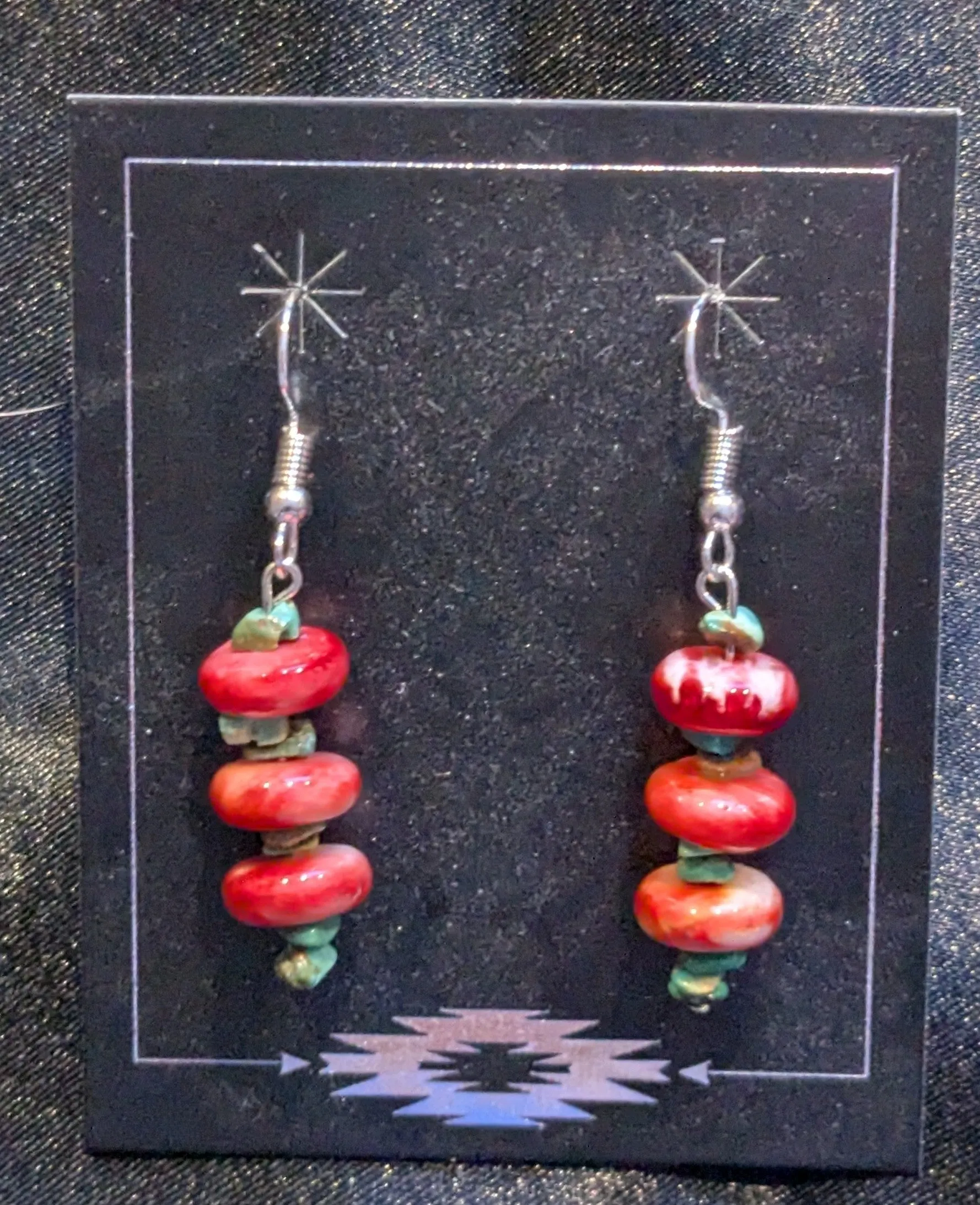 Orange Spiny Beautiful Dangle Earrings