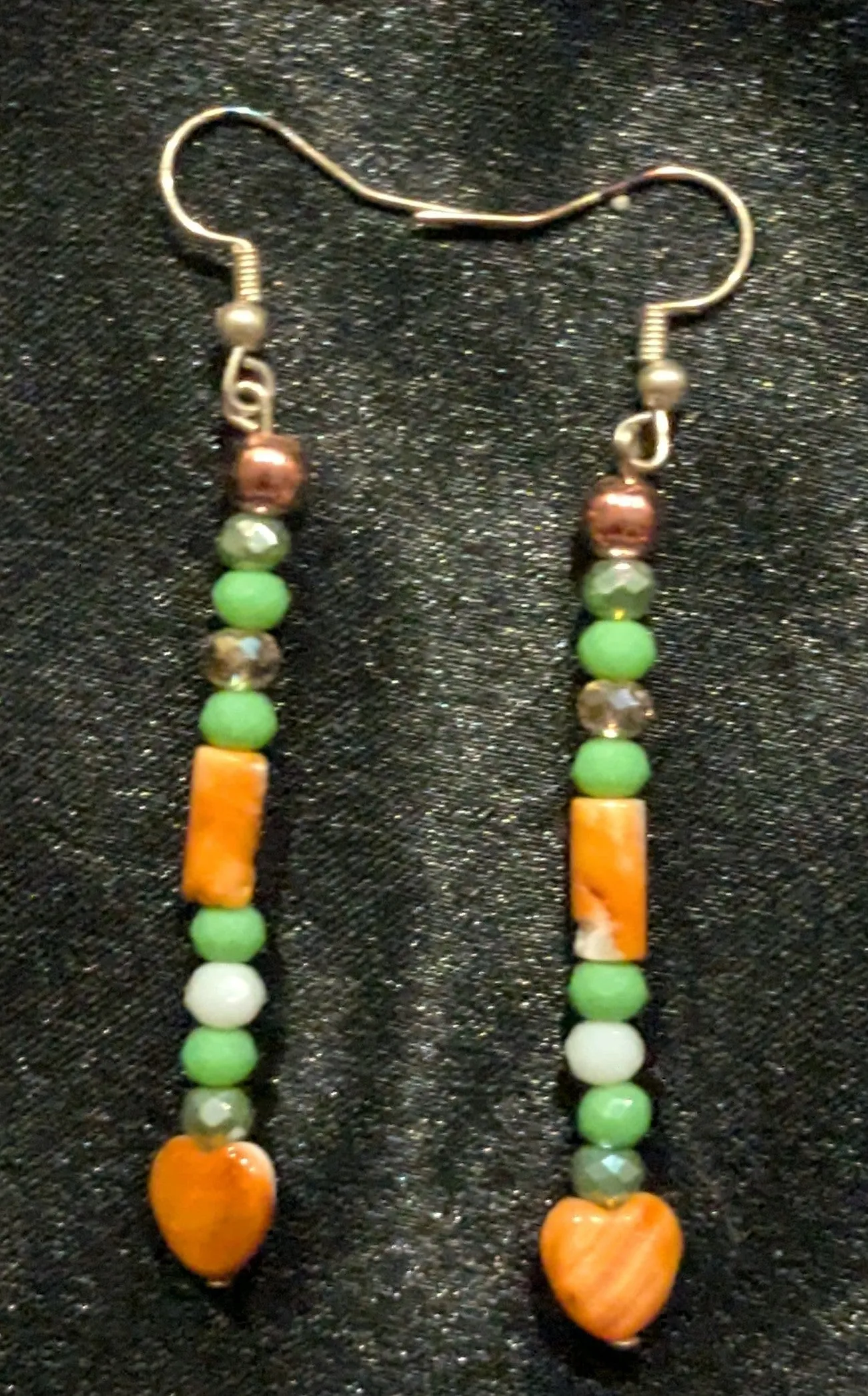 Orange Spiny Beautiful Dangle Earrings