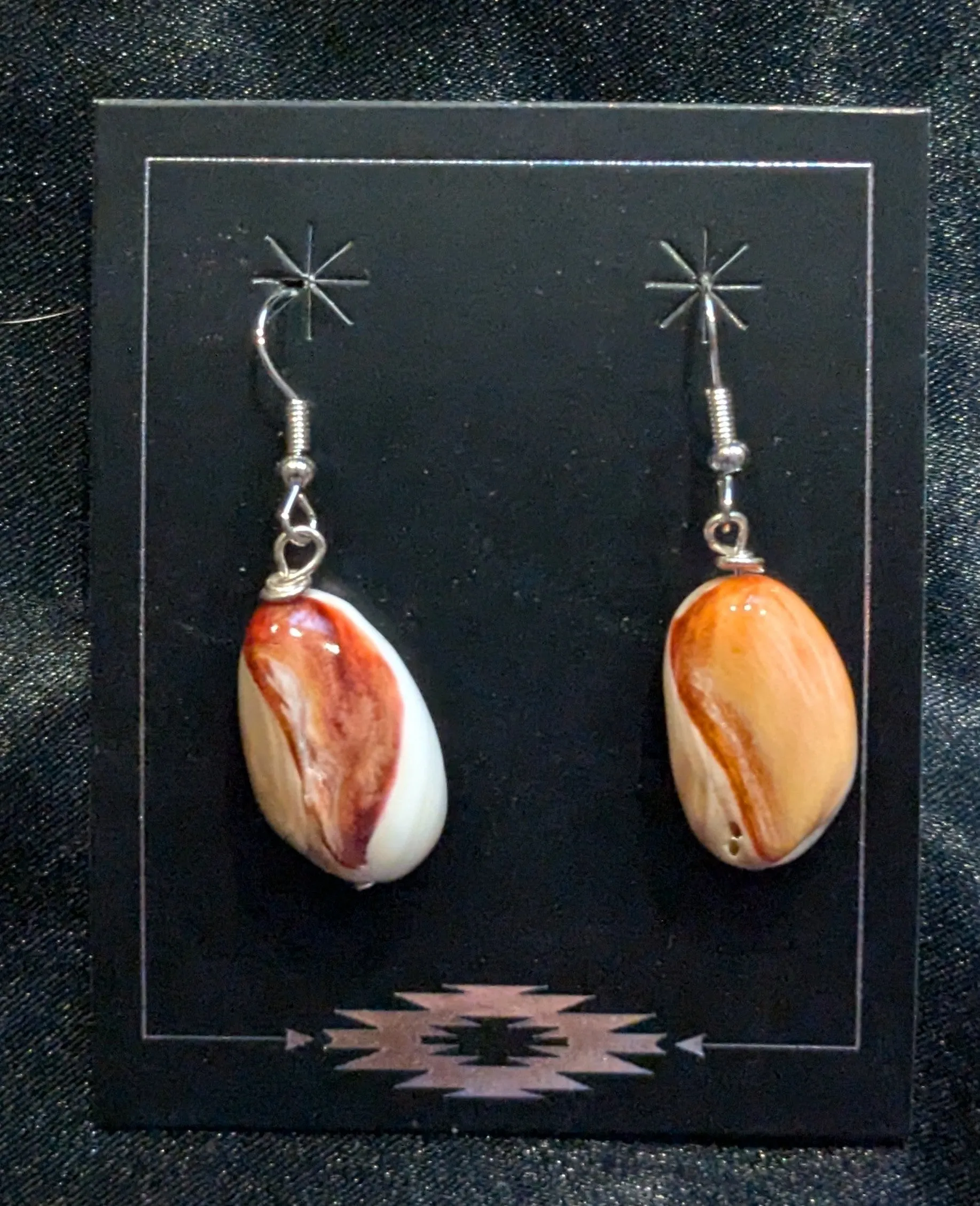 Orange Spiny Beautiful Dangle Earrings