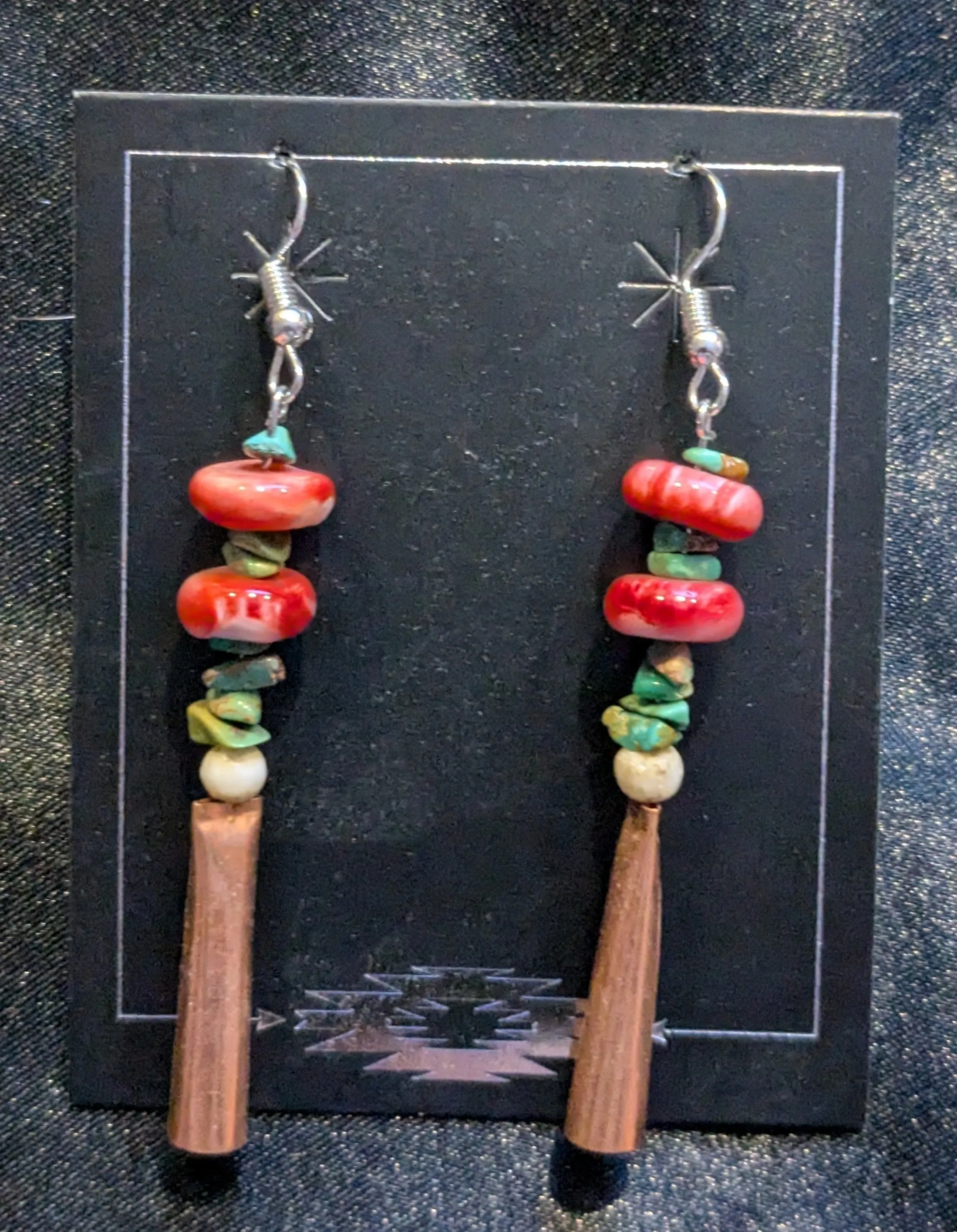 Orange Spiny Beautiful Dangle Earrings
