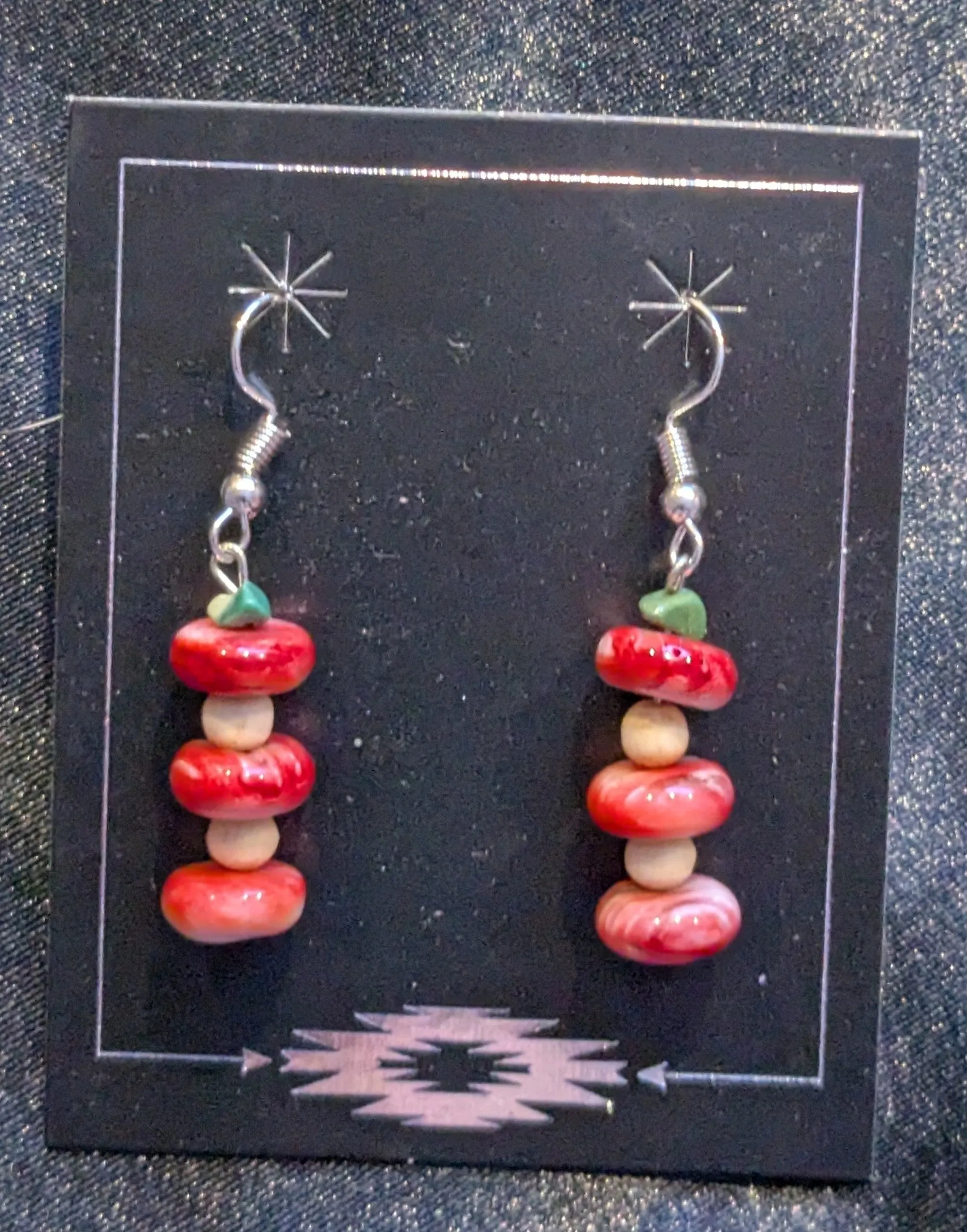 Orange Spiny Beautiful Dangle Earrings