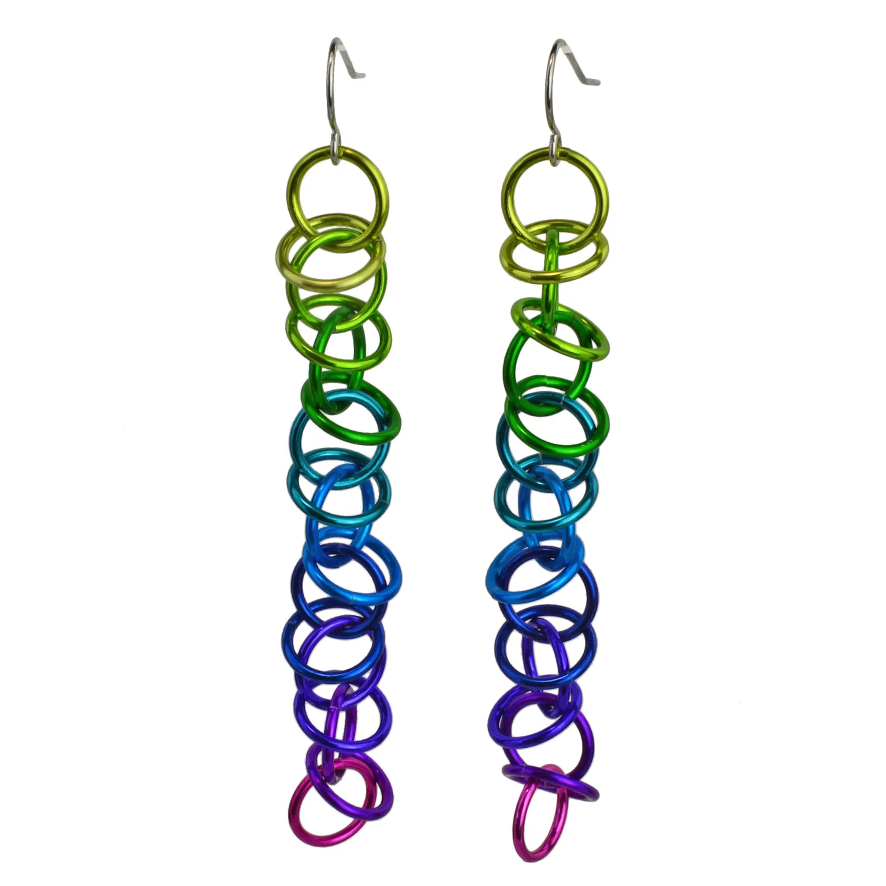 Orbital Earrings - Electric Rainbow