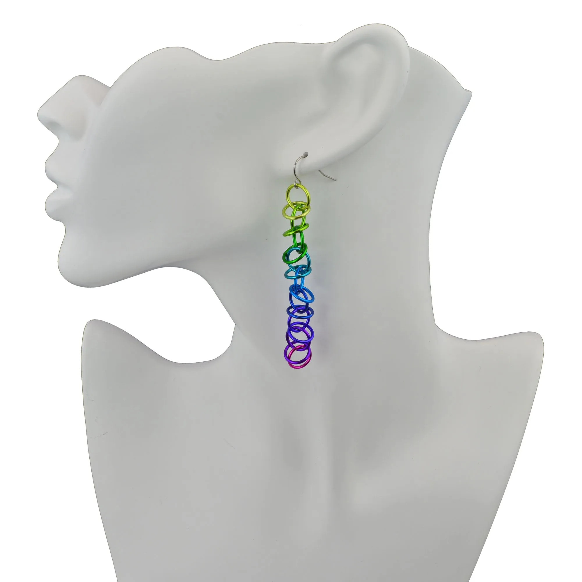 Orbital Earrings - Electric Rainbow