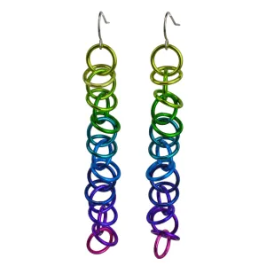 Orbital Earrings - Electric Rainbow