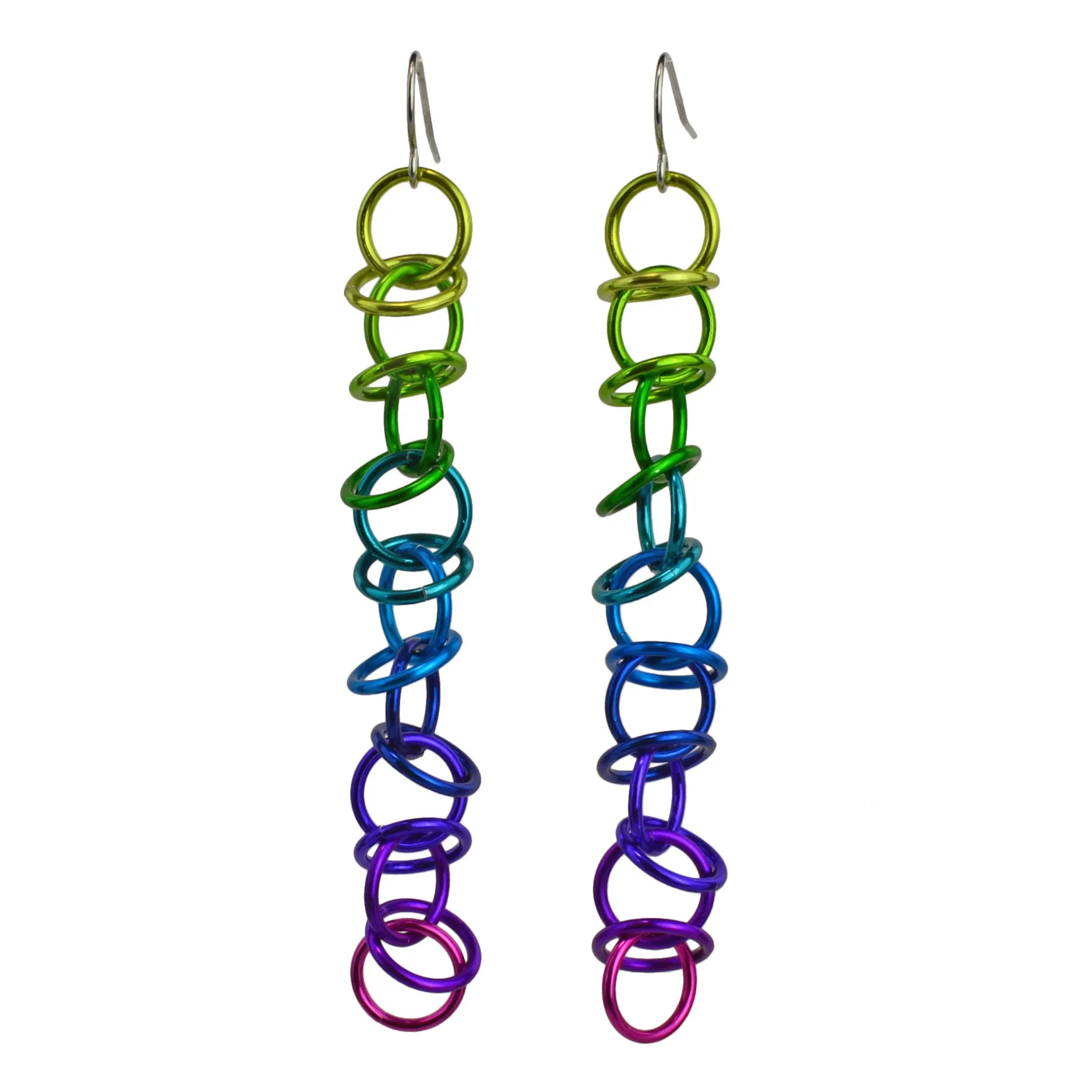 Orbital Earrings - Electric Rainbow