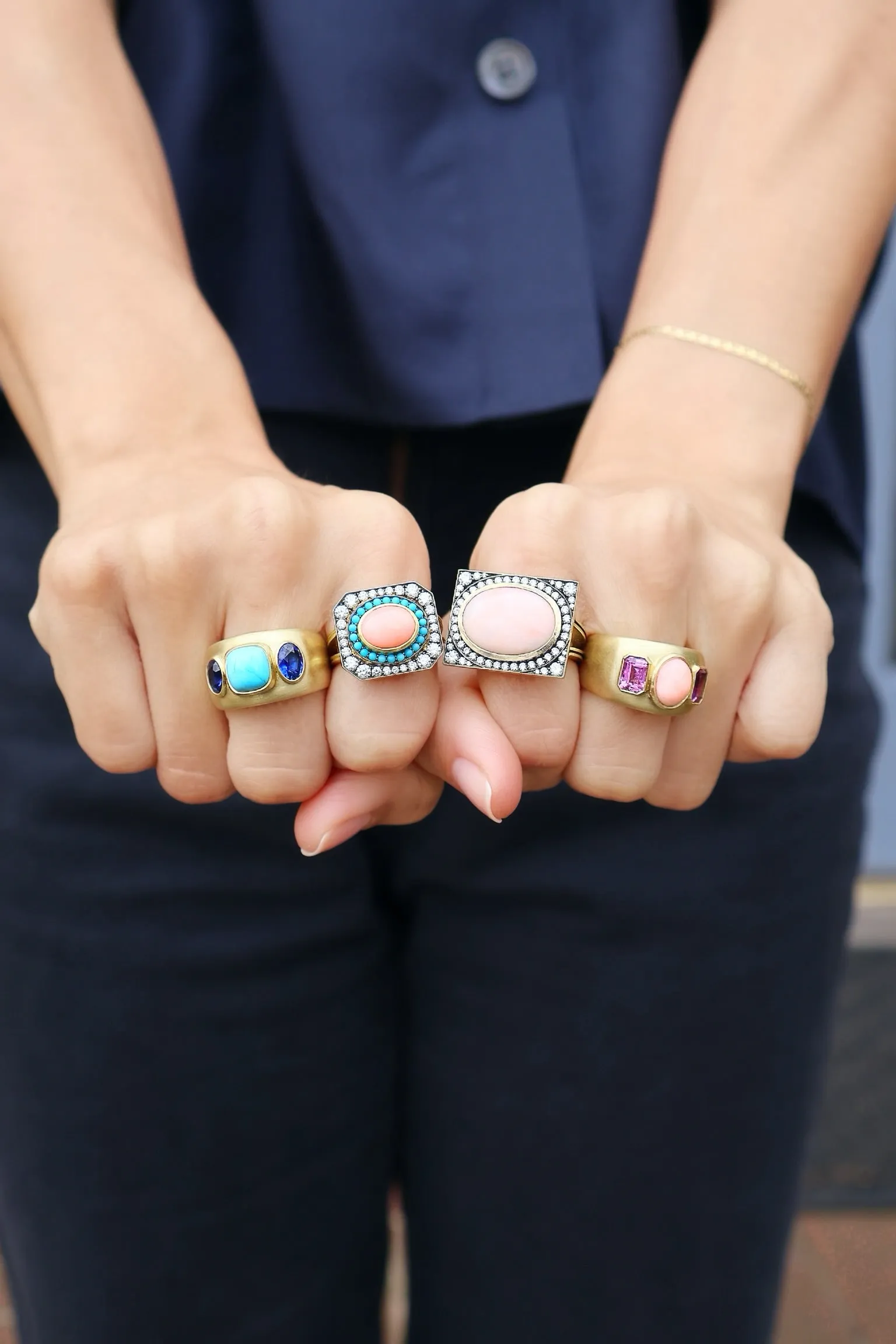 Oval Coral Renee Ring