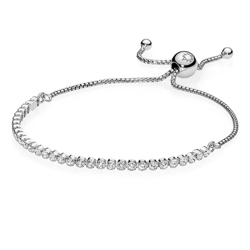 Pandora Sparkling Strand Tennis Statement Bracelet
