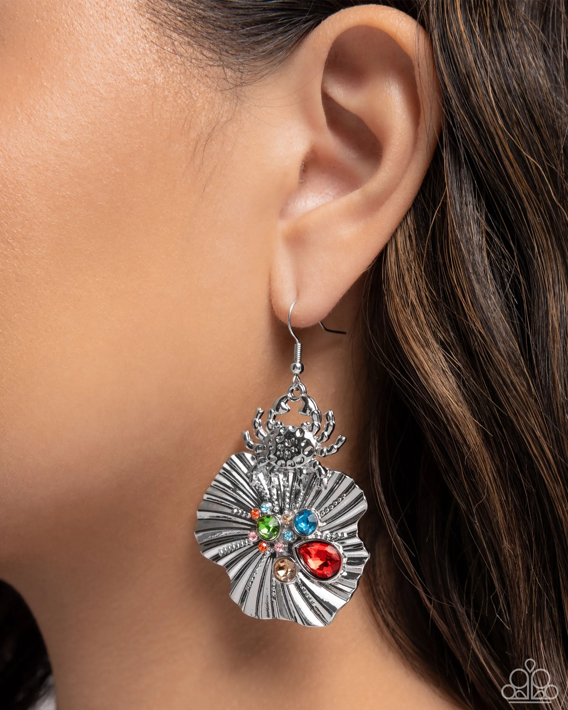 Paparazzi Capricious Crab - Red Earrings