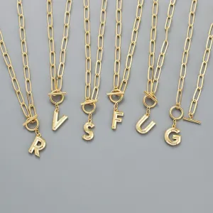 Paperclip Initial Necklaces