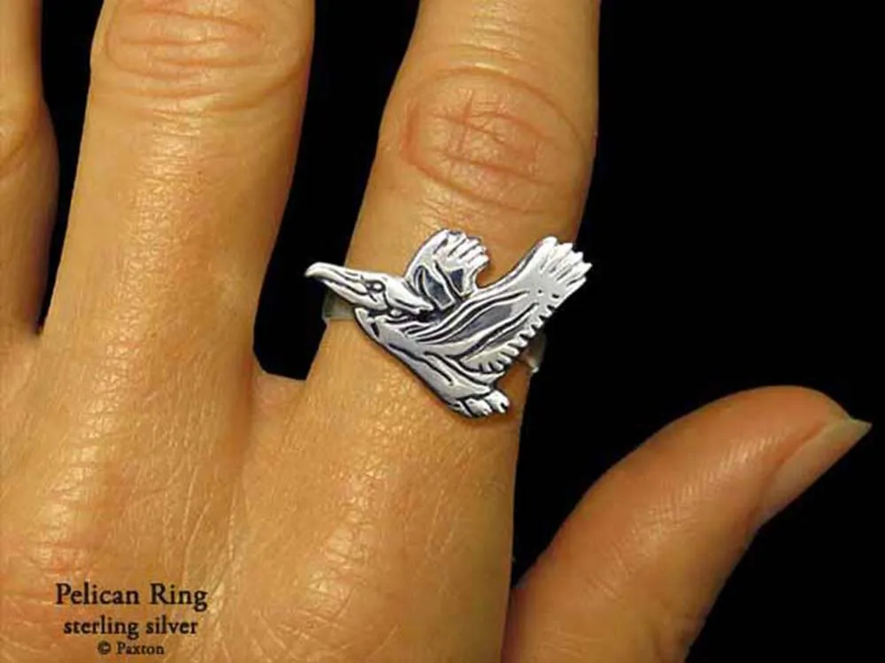 Pelican Ring Sterling Silver