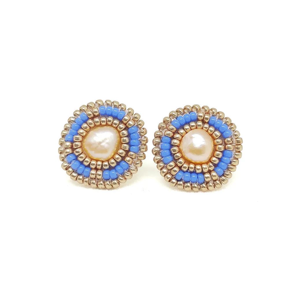 Periwinkle Classic Freshwater Pearl Stud Earrings