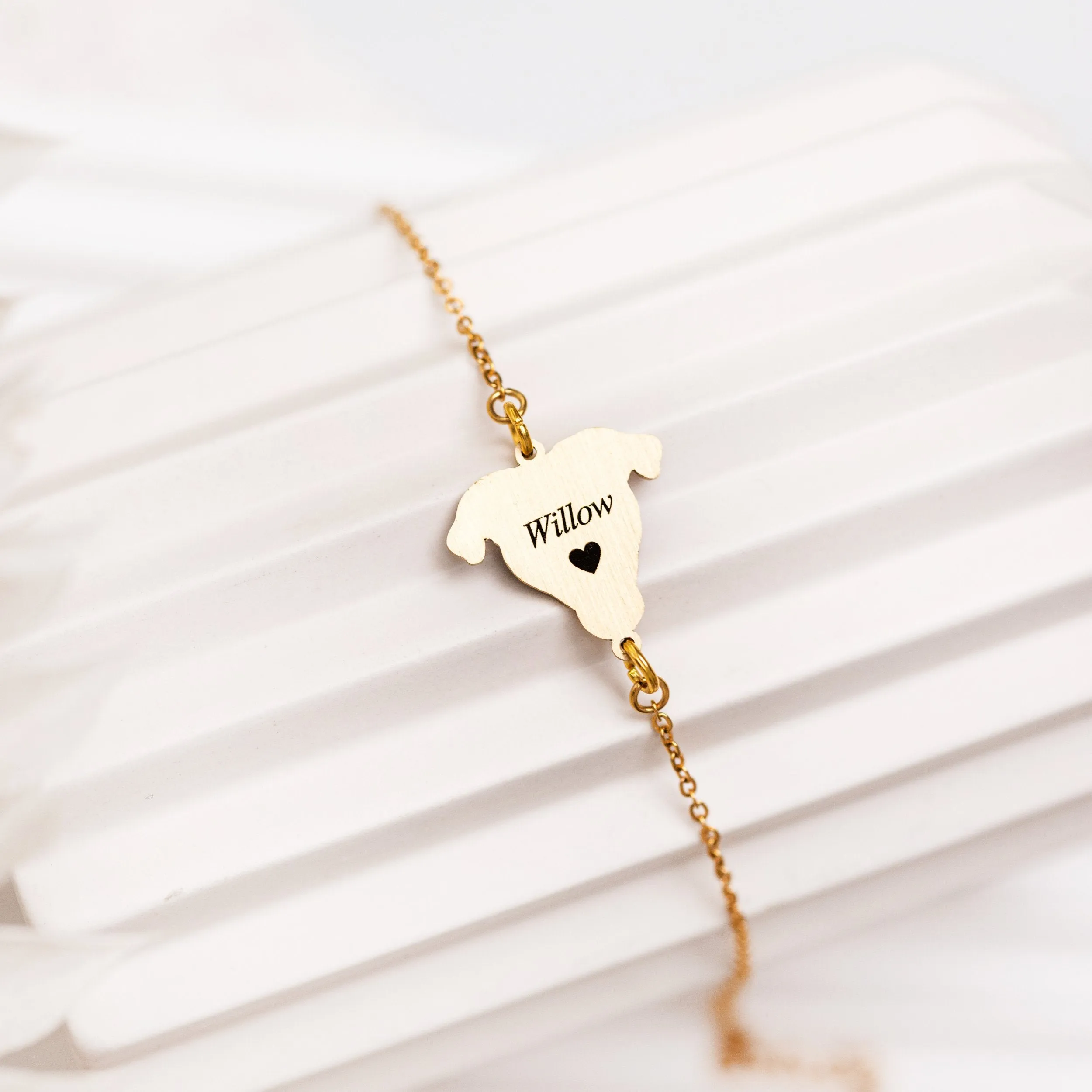 Pet silhouette photo bracelet