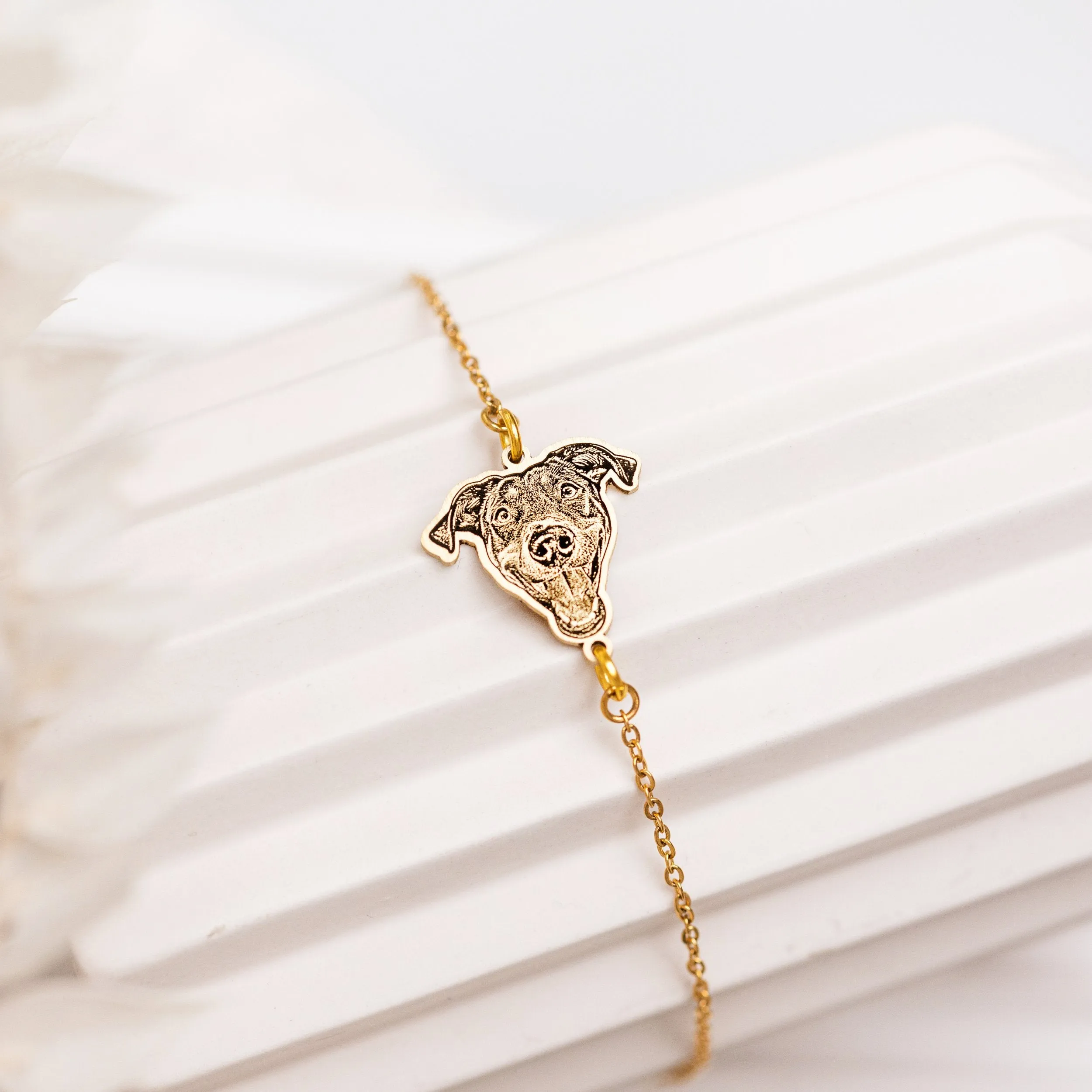 Pet silhouette photo bracelet