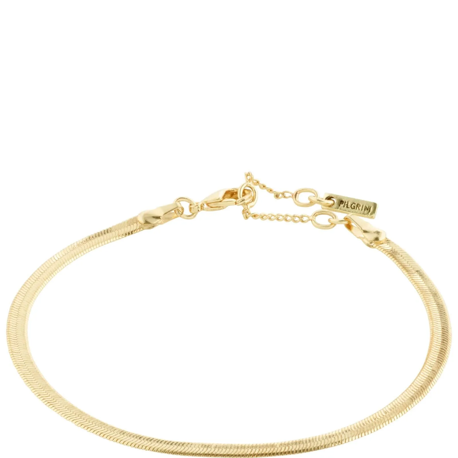 Pilgrim Joanna Gold Flat Snake Chain Bracelet